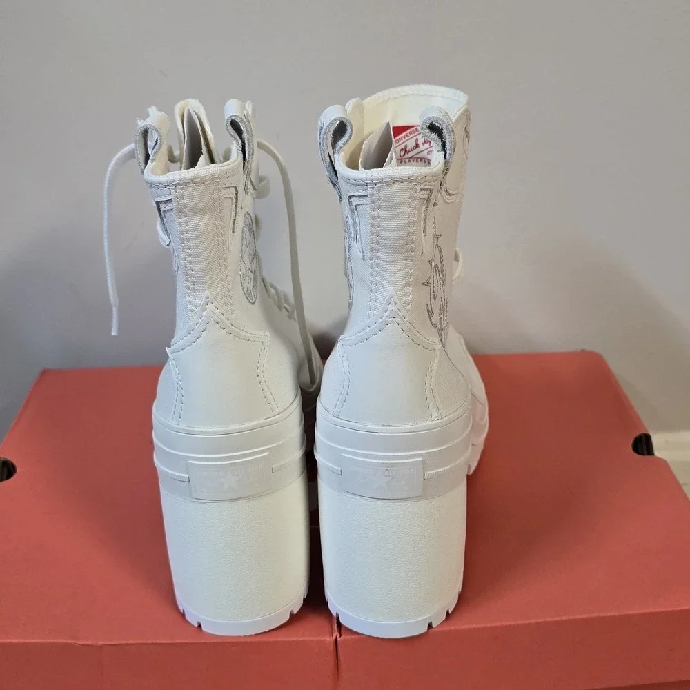 Converse Chuck 70 De Luxe Heel Hi A10335C‎ Vintage White Womens Sz 10 Festival